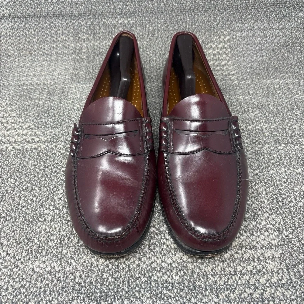 G.H. Bass Weejuns Penny Loafers Burgundy Cordovan Leather Mens 9.5 EE USA